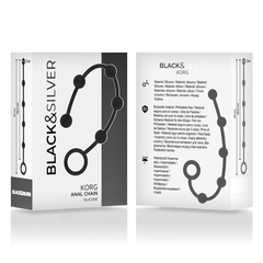 Black&Silver - Korg Rosario Anale in Silicone 21 cm: L'iniziazione al Piacere Anale - C.farma&beauty 