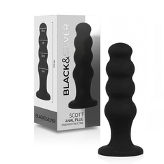 Black&Silver - Plug Anale in Silicone Scott Premium Nero: Lussuoso Piacere Anale - C.farma&beauty 