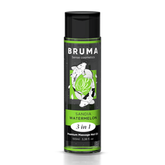 Bruma-Olio da Massaggio Premium Effetto Calore e Sapore Anguria 3 in 1 da 100 ml: Esplora il Piacere Fruttato del Massaggio Intimo - C.farma&beauty 