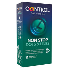 CONTROL NONSTOP DOTS AND LINES CONDOMS 12 UNITS - C.farma&beauty 